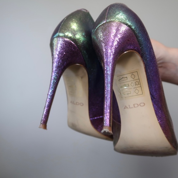 Aldo Gorgeous Metallic Rainbow High Heels - Picture 3 of 5